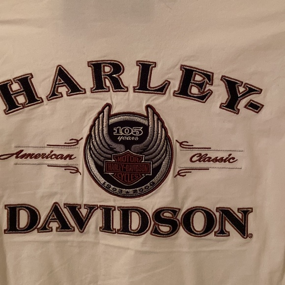 Ladies Harley Davidson white long sleeve shirt (I wear a 16) - Picture 3 of 5